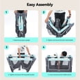 thumbnail image 4 of EVMORE Foldable Baby Bedside Bassinet, 5-in-1 Baby Bed Playard with Changing Table, Storage Shelf, Music for Newborn Toddlers, 0-36 Months, 4 of 10