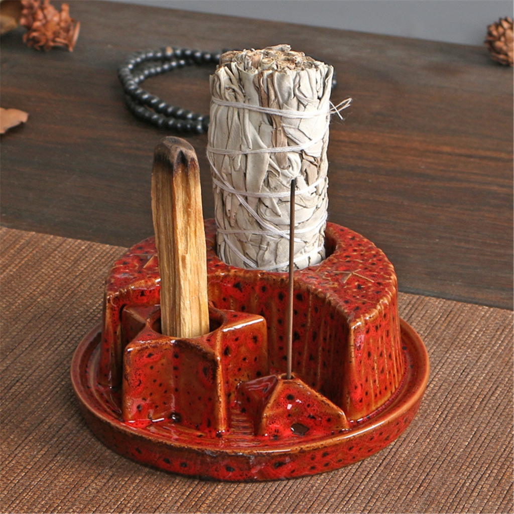 BQBQERT Yoga Ceramics Holders for Burning Incenses Stick Sages and Candle Ashes Catchers