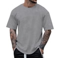thumbnail image 3 of Krdevn Men's Casual Soft and Comfortable Cotton T Shirt with Round Neck and Short Sleeves,M, 3 of 4