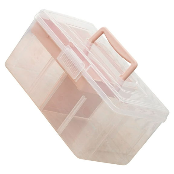 LEORX Sewing Storage Organizer Box for Art Materials Transparent PP 1Pcs with Multipurpose Storage
