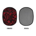 thumbnail image 3 of Multi-Functional Oven Silicone Pot Pad 7.5×9.4in Anti-Slip Heat-Insulating Pad Baking Gloves Heat-Resistant Cotton Layer 1 Pc Darkred Geometric Patterns_1, 3 of 7