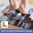 thumbnail image 6 of Marble Kitchen Rugs Sets of 2, Blue Black Non Slip Washable Kitchen Mats Cushioned Anti Fatigue, Comfort Floor Standing Mats for Kitchen Home Sink Office Laundry, 18'''' x 30''''+18'''' x 48'''', 6 of 6