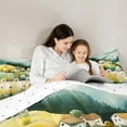 thumbnail image 5 of Manfei Watercolor Dandelion Full Size Comforter Sets for Kids, Rustic Farmhouse Cabin Bedding Comforter Set, Countryside Reversible Bedding Sets, Super Cozy Room Decor, 3-Piece, 5 of 8