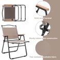 thumbnail image 5 of Andeworld Patio Folding Chairs,Outdoor Portable Dining Chairs for Lawn Garden and Porch(Khaki), 5 of 7