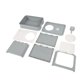 thumbnail image 1 of Caja de arena para gatos con cajón completamente cerrado que evita fugas, caja de baño para gatos de gran espacio para interiores, color gris, 1 of 14