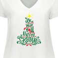 thumbnail image 4 of Inktastic We Wish You A Merry Christmas Women's Plus Size V-Neck T-Shirt, 4 of 5