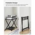 thumbnail image 5 of SONGMICS Portaequipajes para habitación de invitados, soporte para maleta con estante de almacenamiento, estructura de acero, plegable para fácil almacenamiento, hotel, dormitorio, Negro URLR003B01, 5 of 5