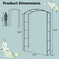 thumbnail image 2 of Gymax Garden Arch Arbor Trellis 7.5 ft Patio Pergola Plant Stand Rack Archway Wedding, 2 of 10