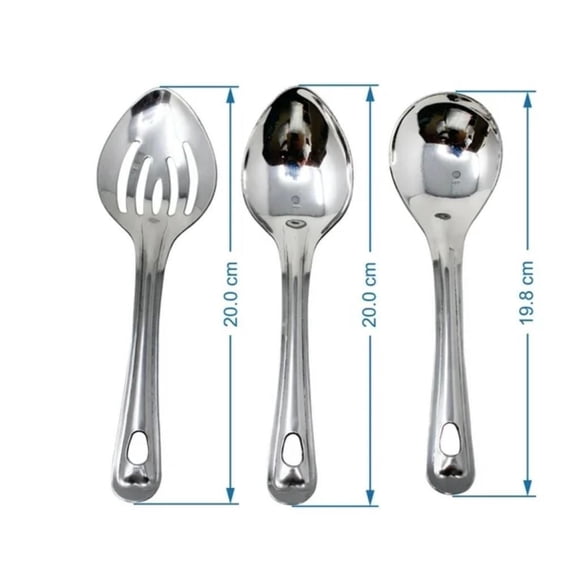 Verka Stainless Steel Serving Spoons, 3-Piece Set