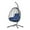 Navy Blue, variant on SYNGAR Hanging Egg Chair, Swing Chair with Steel Hammock Stand Set, Hammock Chair with Soft Seat Cushion, Multifunctional Hanging Chairs for Outdoor Indoor Bedroom, Light Blue