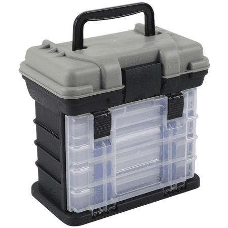Four Layer Fishing Tackle Box Portable Lure Storage Case with 4 Compartments