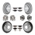 thumbnail image 1 of Transit Auto Front Rear Wheel Hub Bearings Assembly Coated Disc Brake Rotors and Semi-Metallic Pads Shoes Kit (10Pc) for Car 2007 BMW 328i Wagon - Left Right Side (Driver Passenger) KBB-111775, 1 of 10