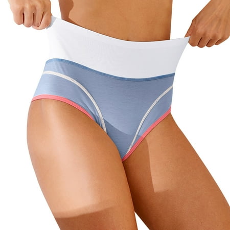 

ZHUASHUM Women Mid Waist Panties Solid Color Briefs