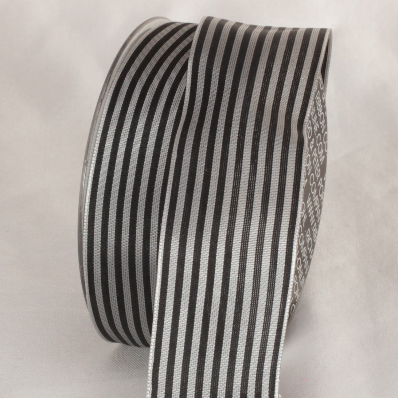 Black and Silver Striped Wired Craft Ribbon 1.5" x 54 Yards Walmart