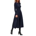 thumbnail image 3 of Vestido PRETTYGARDEN 2025 Elegante de Manga Larga Midi Azul Oscuro M, 3 of 8
