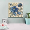thumbnail image 4 of Epic Graffiti 'Spring Lace Floral IV Dark Blue' by Silvia Vassileva, Canvas Wall Art, 12"x12", 4 of 8
