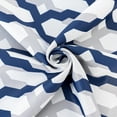 thumbnail image 6 of DriftAway Mason Thermal Blackout Grommet Window Curtains Geometric Trellis Pattern 2 Panels 102"L x 52"W Navy, 6 of 9