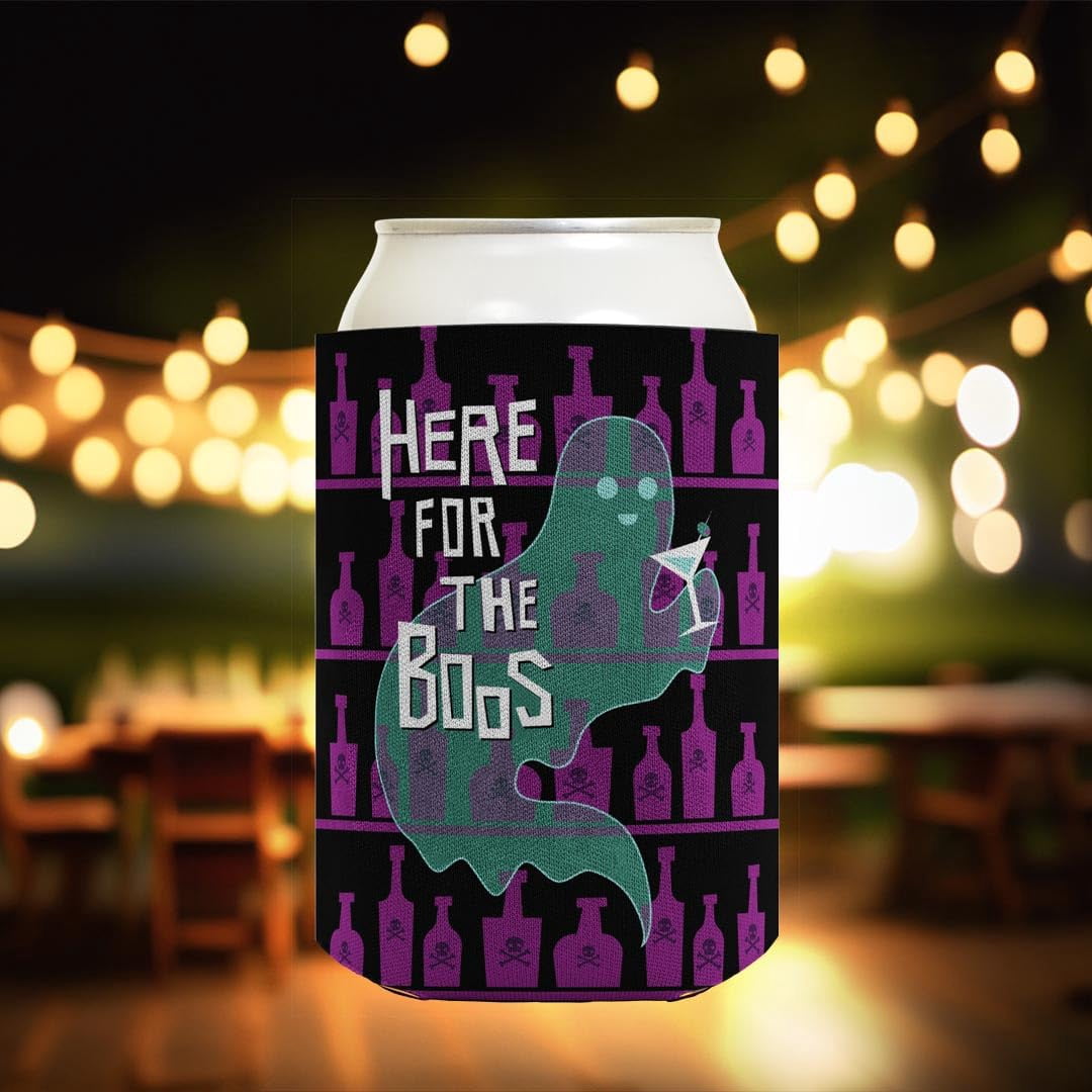 Creepy Halloween Decor Drink Up Witches Here For The Boos 2 Sided 2-Pack Can Drink Thermocoolers