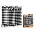 thumbnail image 3 of Oven Skirt Curtain with Tie Top, Farmhouse Decorative Stove Door Panel Curtain, Rustic Kitchen Decor for Country Home Kitchen Decoration, 3 of 6