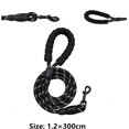 thumbnail image 2 of Correa para perro Sailing Negra 3 m correa reflectante resistente, 2 of 5