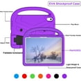 thumbnail image 6 of Allytechgroup for iPad 11th generation 2025 Case, iPad 10th generation 2022 Case for Kids, EVA Slim Case with Handle & Foldable Kickstand & Shoulder Strap Shockproof Protective Back Cover, Purple, 6 of 10