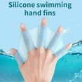 thumbnail image 3 of YIEMEEN 1pair Youth Silicones Swimming Fins Snorkels Fins Finger Hand Training Net Gloves for Enhancing Swimming Speed, 3 of 12