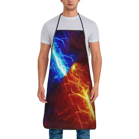 

Kitchen Aprons Flash Lightning Apron For Cooking Painting Bbq Grilling Baking