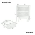 thumbnail image 5 of 2 Set Nightstands, Vintage Style with Bevel Design, Mid Century Modern Nightstands for Bedroom, Made of MDF, 5 of 11