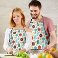 thumbnail image 5 of Pioneer Flower Floral Print Pattern Cotton Linen Apron with Pockets, Waterproof Adjustable, 33x27 Inch for Kitchen, Gardening, BBQ, Salon, 5 of 6