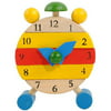 Binmer Hand Made Wooden Clock Toys for Kids Learn Time Clock Educational Toys