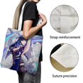 thumbnail image 3 of Genshin Impact Bolso de tela con estampado de lienzo para mujer, bolsa de compras reutilizable y estética, con cremallera interior, regalo para mujer, 35 × 40 cm., 3 of 6