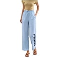 thumbnail image 2 of Ailaofu Women's Summer Fashion Printed Long Pants Elastic Waist Casual Trousers with Pockets for Daily Outings, 2 of 8