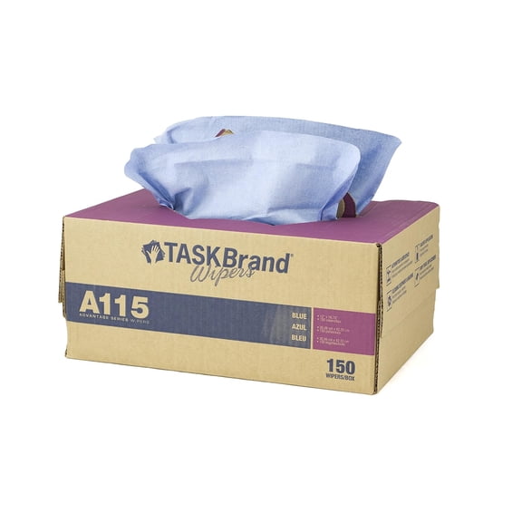 TaskBrand Advantage Series Cleaning Cloths -12x16.75 - Blue