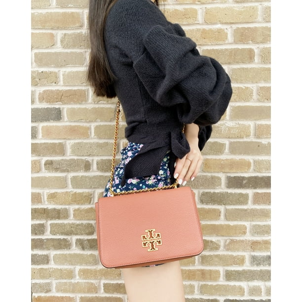Tory Burch Britten Adjustable Shoulder Bag Crossbody Tramonto Pink Leather Walmart Com Walmart Com [ 612 x 612 Pixel ]