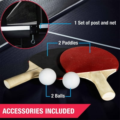 Buy MD Sports Official Size 15mm 4 Piece Indoor Table Tennis Tennis, Accessories Included, Blue