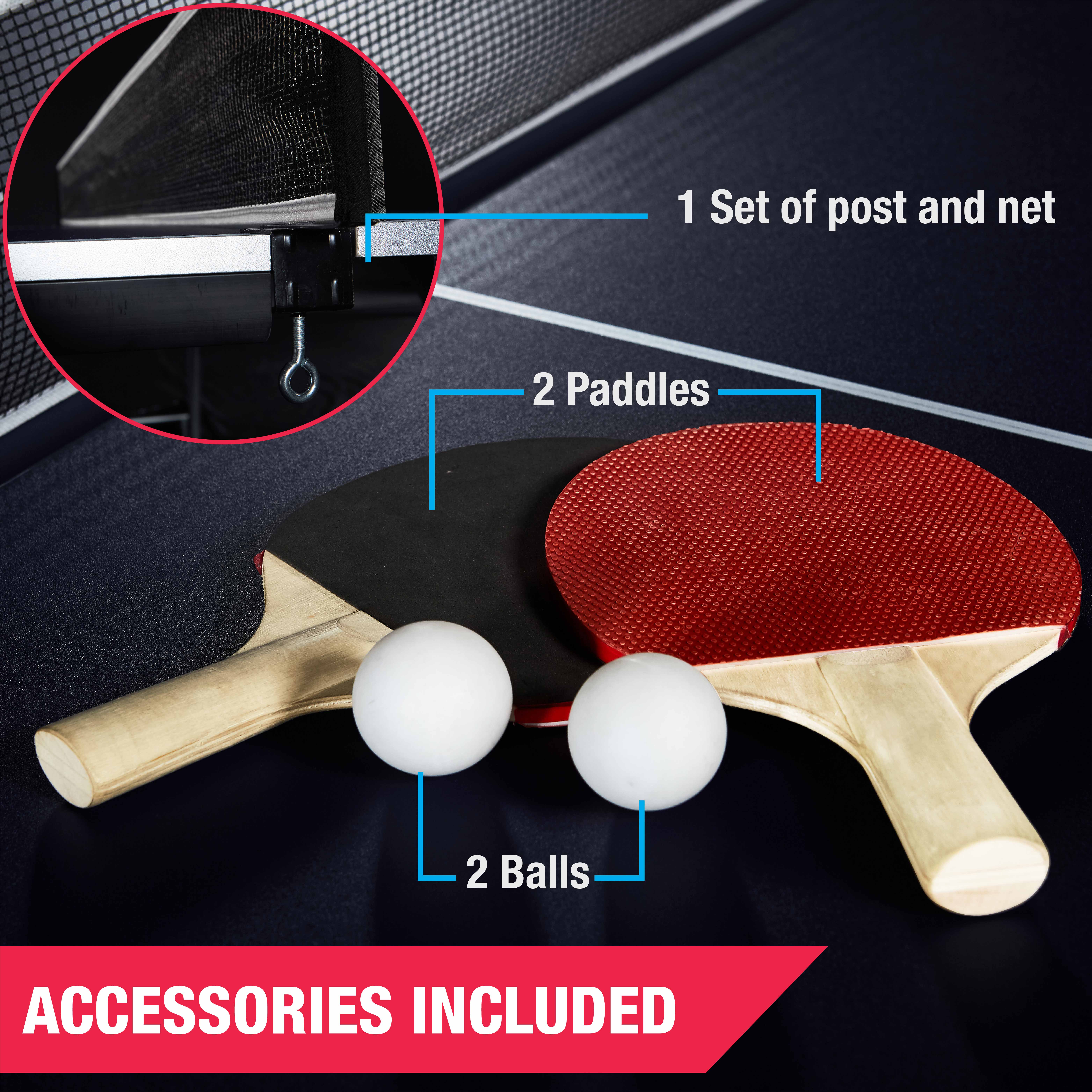 MD Sports Official Size 15 mm 4 Piece Indoor Table Tennis, Accessories Included - image 4 of 13