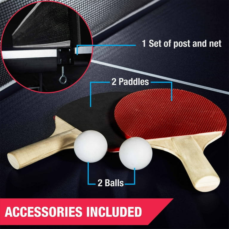 MD Sports Official Size 15 mm 4 Piece Indoor Table Tennis, Accessories  Included 