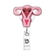 thumbnail image 3 of Porta credencial retráctil con llavero, regalo de enfermera para mujer, llavero porta credencial Útero, 3 of 9