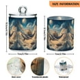 thumbnail image 5 of Yayeee 4 Pack Qtip Holder Bathroom Cotton Swab Canister with Lid Clear Dispenser Set, Floating Whale, 5 of 6