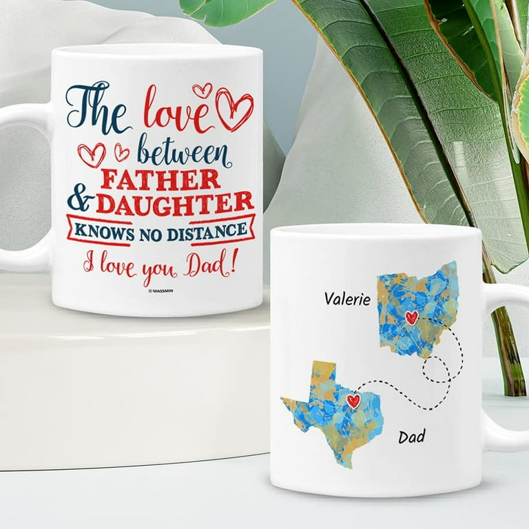 Personalized Mom Coffee Mugs - Love Knows No Distance