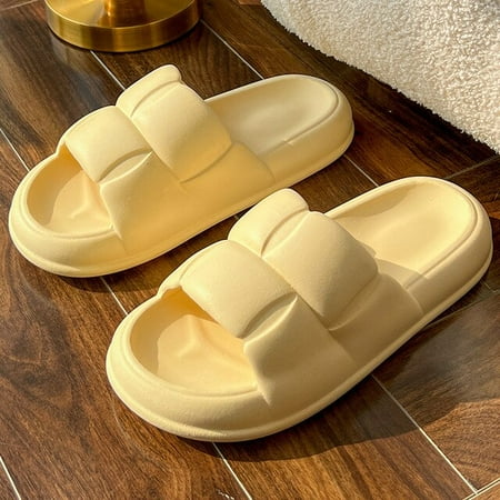 

CoCopeaunt Thick Platform Bathroom Home Slippers Women Fashion Soft Sole EVA Indoor Slides Woman Sandals Summer Non-slip Flip Flops