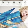 thumbnail image 3 of Chilfamy Feathers Soft Cozy Printed Blanket & Throw for All Seasons - Lightweight Flannel Travel Blanket for Bed - Anti-Pilling & Anti-Wrinkle 40x50in, 3 of 6