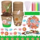 thumbnail image 1 of Kit de manualidades Aweyka Garden, paquete de 20 macetas de papel con pegatinas para niños, 1 of 6