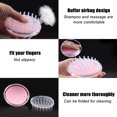 thumbnail image 4 of Kearding Cabeza de silicona Masajeador corporal Champú Cepillo de masaje para el cuero cabelludo Peine para lavar el cabello Cepillo de ducha corporal Juegos de accesorios de baño Violeta Kearding HA003602-02, 4 of 6