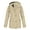Khaki, variant on Fartey Fleece Lined Rain Jacket for Women Plus Size Packable Lightweight Long Sleeve Raincoats Waterproof with Hood Winter Coat Jackets