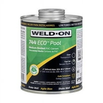 IPS IPS14854 1 qt. Weld-On 744 Eco-Pool Medium Transparent PVC Cement, Clear - Case of 12