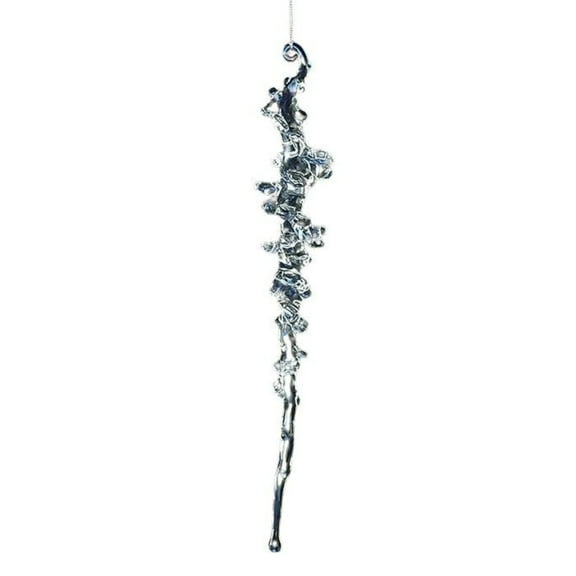 Icy Giftware Icy Crystal Christmas Icicle Ornaments - 10" - Set of 6