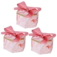 thumbnail image 3 of 25 Set Hexagonal Candy Boxes Chocolate Cookies Boxes for Wedding Party Supplies(Pink Rose Pink Ribbon ), 3 of 12