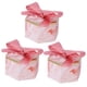 thumbnail image 3 of Juego de 25 piezas para bodas y fiestas: cajas de caramelos hexagonales con embalaje para galletas de chocolate y lazo rosa, 3 of 8