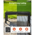 thumbnail image 2 of VEVOR Outdoor Bench, 44.5 inch, 600 lbs Weight Capacity, Weatherproof Plastic Frame with Adjustable Level Footpads and Thick Leg, Outside Bench for Patio, Garden, Park, Yard, Front Porch, Black, 2 of 9